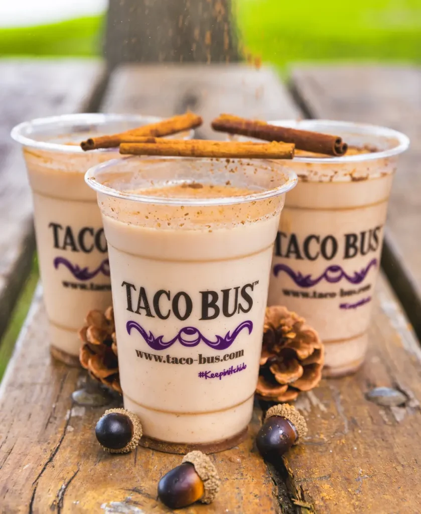 pumpkin spice horchatas at Taco Bus