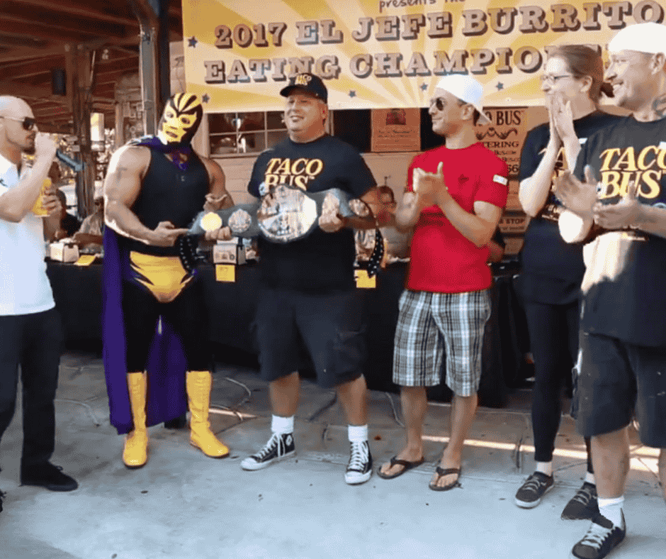 El Jeffe Burrito Eating Challenge at Taco Bus
